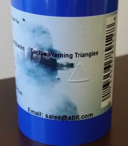 4 x 2600 pcs Tactile Warning Label Triangle Sticker European Standard In A Roll 
