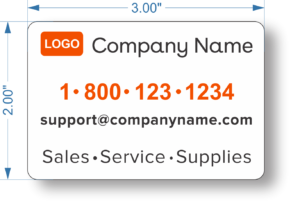 Sales and Service Label Large